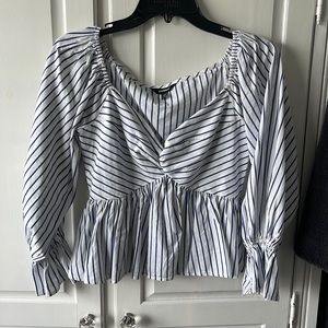Express cropped off-the-shoulder top